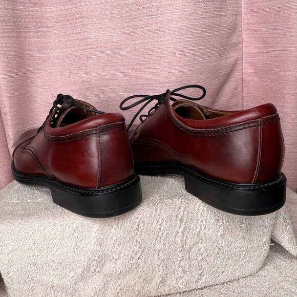 Dockers Mens Burgundy Leather Oxford Shoes Size 10.5M Cap Toe Casual Comfortable - Picture 8 of 16